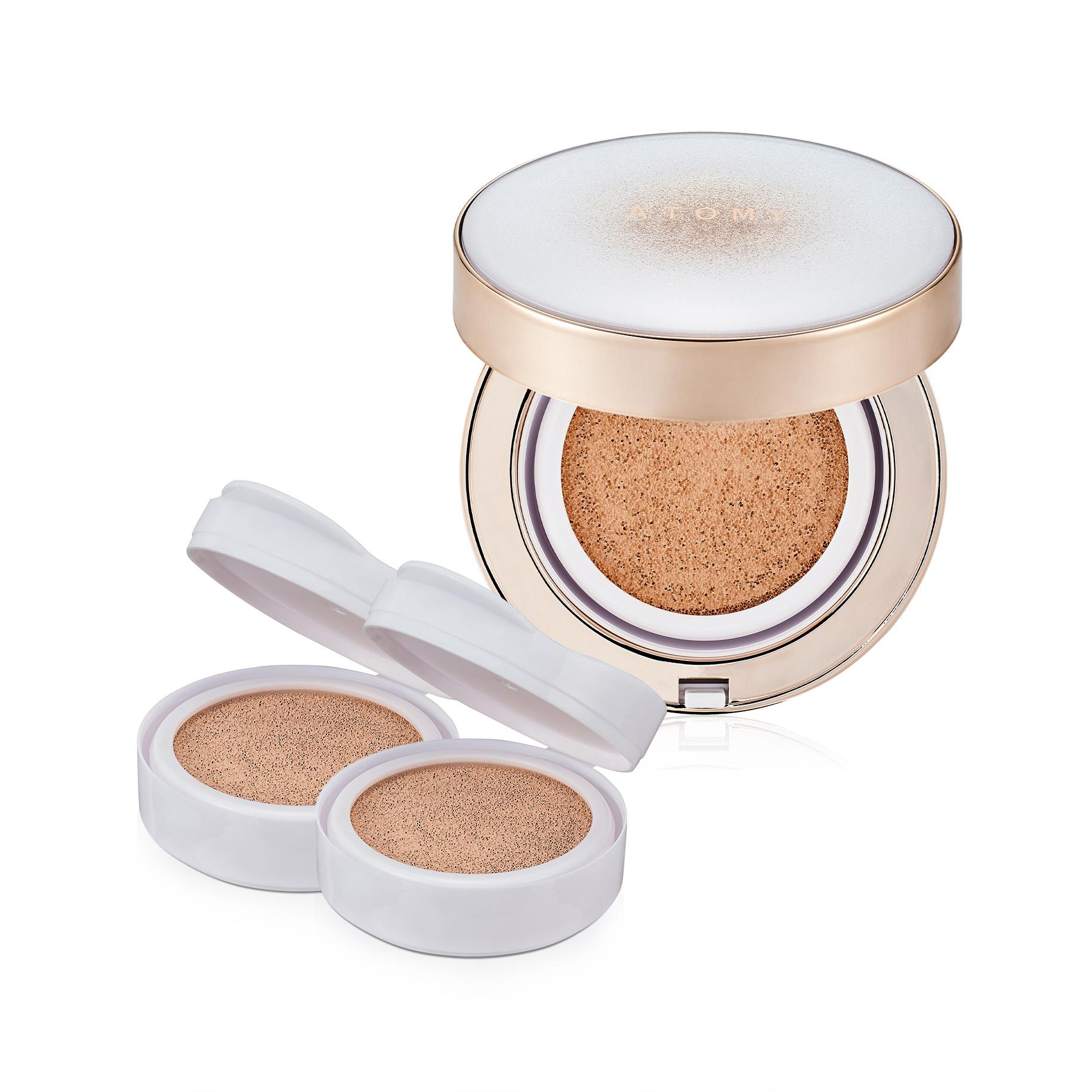 Atomy Gold Collagen Ampoule Cushion 01 Pink Ivory-2 Атоми Коллаген Кушон №1